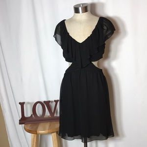 Black summer cut off dress